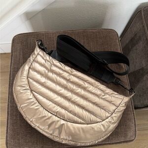 THINK ROYLN Metallic Gold Crossbody Bag